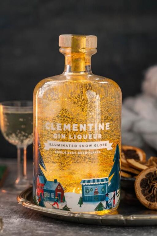 Clementine Gin Liqueur Illuminated Snow Globe